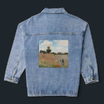 Claude Monet - Poppy Field Denim Jacket<br><div class="desc">Poppy Field / Wild Poppies,  near Argenteuil / Les Coquelicots - Claude Monet in 1873</div>