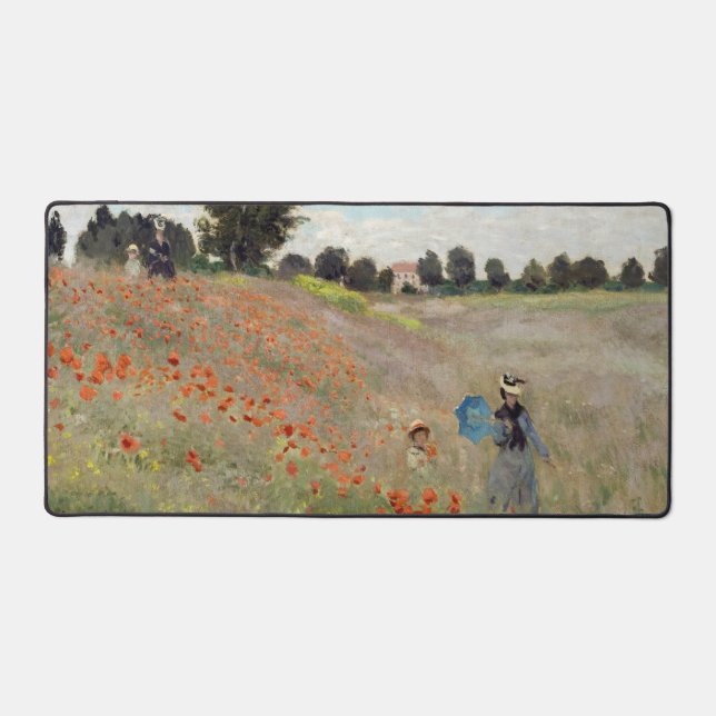 Claude Monet - Poppy Field Desk Mat (Front)