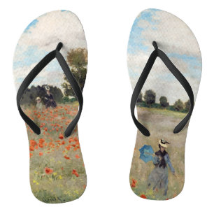 Claude Monet - Poppy Field Flip Flops