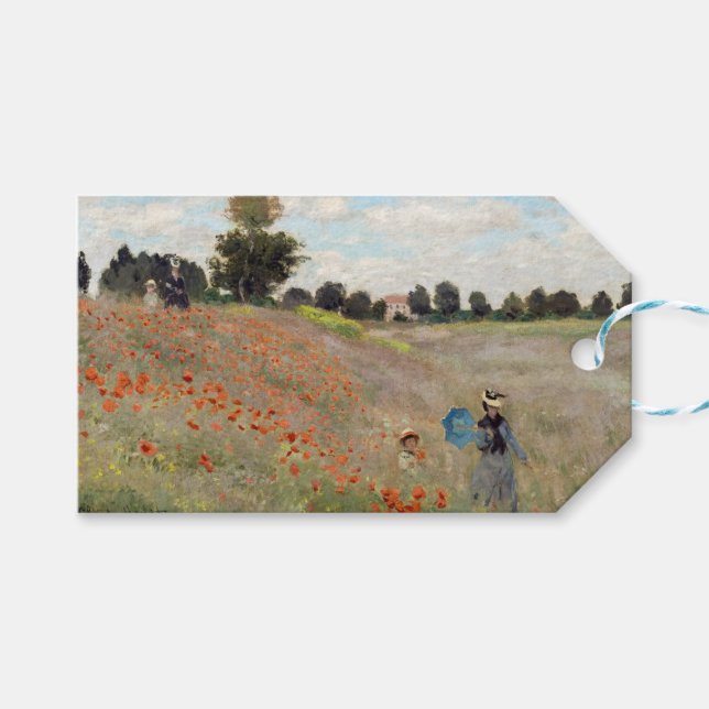 Claude Monet - Poppy Field Gift Tags (Front (Horizontal))