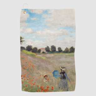 Claude Monet - Poppy Field Golf Towel