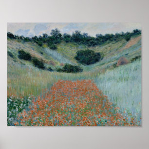 Claude Monet - Poppy Field in a Hollow near Givern Poster