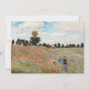 Claude Monet - Poppy Field Invitation