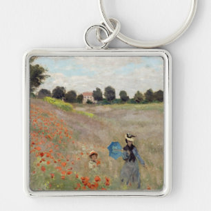 Claude Monet - Poppy Field Key Ring