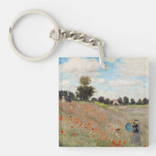 Claude Monet - Poppy Field Key Ring