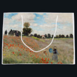 Claude Monet - Poppy Field Large Gift Bag<br><div class="desc">Poppy Field / Wild Poppies,  near Argenteuil / Les Coquelicots - Claude Monet in 1873</div>