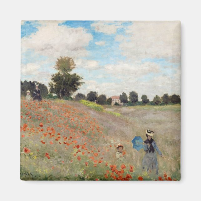Claude Monet - Poppy Field Magnet (Front)