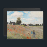Claude Monet - Poppy Field Magnetic Card<br><div class="desc">Poppy Field / Wild Poppies,  near Argenteuil / Les Coquelicots - Claude Monet in 1873</div>