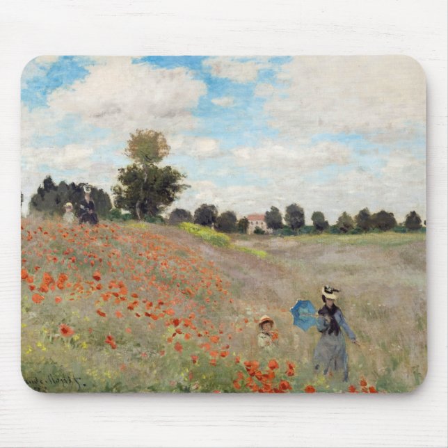 Claude Monet - Poppy Field Mouse Mat (Front)