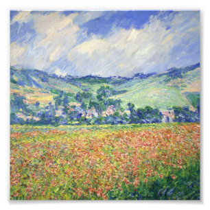 Claude Monet - Poppy Field, Outskirts Of Giverny, Photo Print