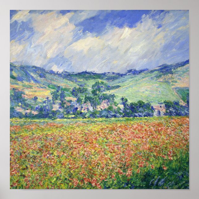 Claude Monet - Poppy Field, Outskirts Of Giverny, Poster (Front)