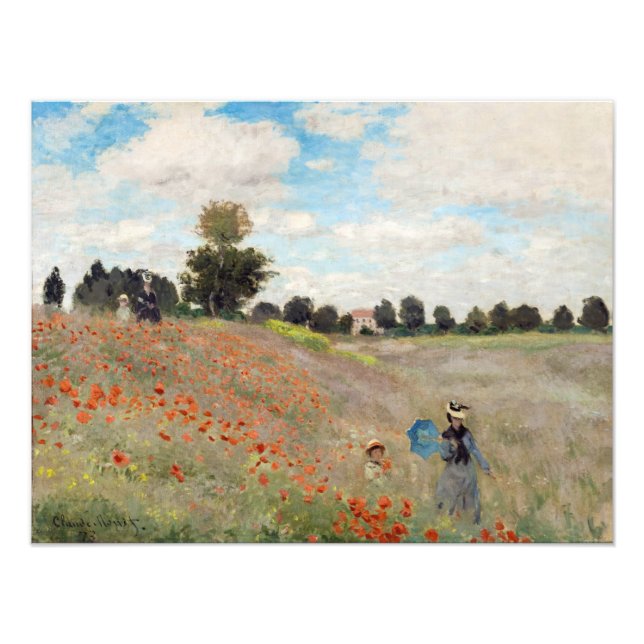 Claude Monet - Poppy Field Photo Print (Front)