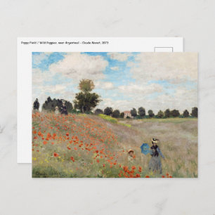 Claude Monet - Poppy Field Postcard