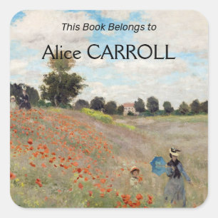 Claude Monet - Poppy Field Square Sticker