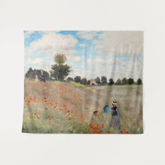 Claude Monet - Poppy Field Tapestry (Front (Horizontal))