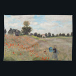 Claude Monet - Poppy Field Tea Towel<br><div class="desc">Poppy Field / Wild Poppies,  near Argenteuil / Les Coquelicots - Claude Monet in 1873</div>