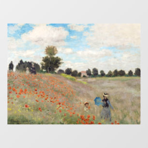 Claude Monet - Poppy Field Window Cling