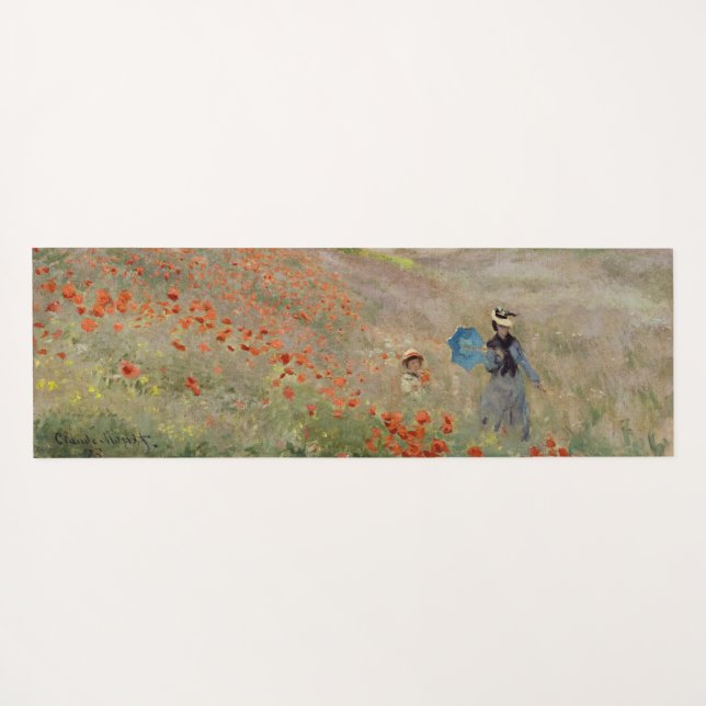 Claude Monet - Poppy Field Yoga Mat (Back (Horizontal))