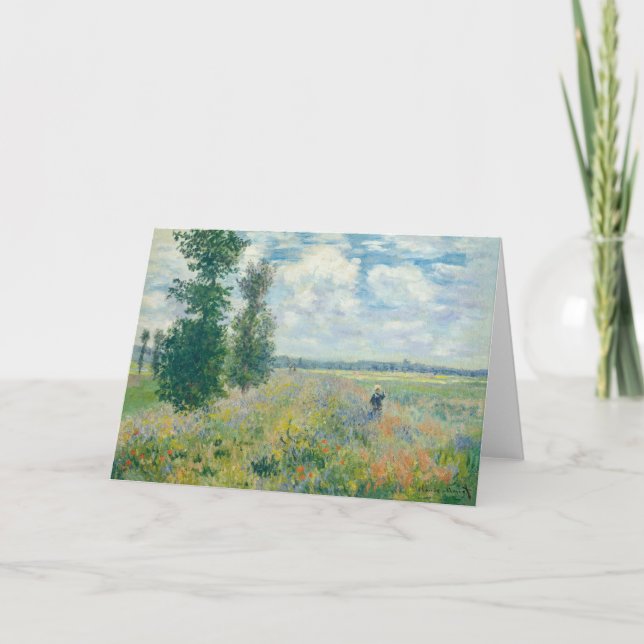 Claude Monet - Poppy Fields near Argenteuil (1875) Card (Front)