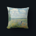 Claude Monet - Poppy Fields near Argenteuil (1875) Cushion<br><div class="desc">Poppy Fields near Argenteuil - Claude Monet,  Oil on canvas,  1875</div>
