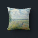 Claude Monet - Poppy Fields near Argenteuil (1875) Cushion<br><div class="desc">Poppy Fields near Argenteuil - Claude Monet,  Oil on canvas,  1875</div>