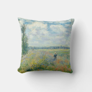 Claude Monet - Poppy Fields near Argenteuil (1875) Cushion