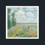 Claude Monet - Poppy Fields near Argenteuil (1875) Napkin<br><div class="desc">Poppy Fields near Argenteuil - Claude Monet,  Oil on canvas,  1875</div>