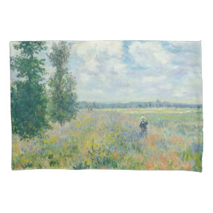 Claude Monet - Poppy Fields near Argenteuil (1875) Pillowcase
