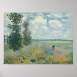 CLAUDE MONET - Poppy Fields near Argenteuil (1875) Poster<br><div class="desc">Poppy fields near Argenteuil is an oil painting produced in 1873 by French painter Claude Monet. The artist,  Claude Monet first painted the subject shown in this canvas,  two years earlier in the Poppies near Argenteuil which can be viewed at Musée d'Orsay,  Paris.</div>