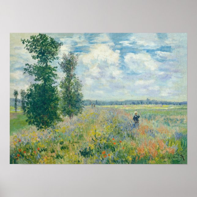 Claude Monet - Poppy Fields near Argenteuil (1875) Poster (Front)