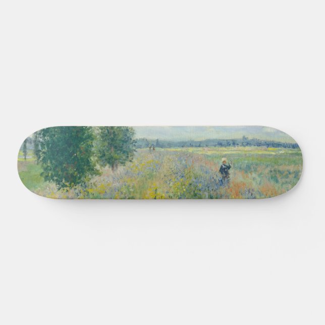 Claude Monet - Poppy Fields near Argenteuil (1875) Skateboard (Horz)