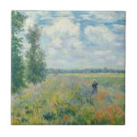 Claude Monet - Poppy Fields near Argenteuil (1875) Tile<br><div class="desc">Poppy Fields near Argenteuil - Claude Monet,  Oil on canvas,  1875</div>