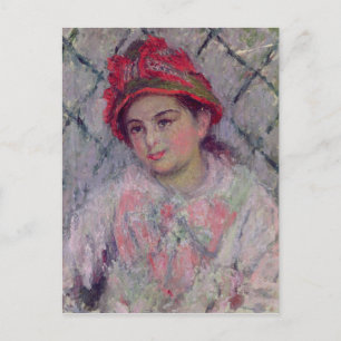 Claude Monet Portrait of Blanche Hoschede Postcard