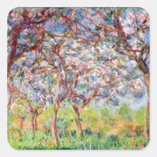Claude Monet   Printemps a Giverny, 1903 Square Sticker