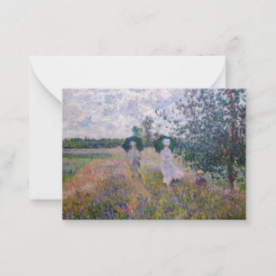 Claude Monet - Promenade near Argenteuil Card