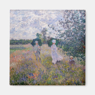 Claude Monet - Promenade near Argenteuil Magnet