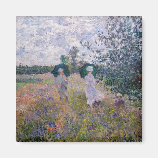 Claude Monet - Promenade near Argenteuil Magnet (Front)