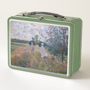 Claude Monet - Promenade near Argenteuil Metal Lunch Box