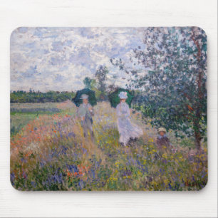 Claude Monet - Promenade near Argenteuil Mouse Mat