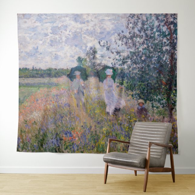 Claude Monet - Promenade near Argenteuil Tapestry (In Situ (Horizontal))
