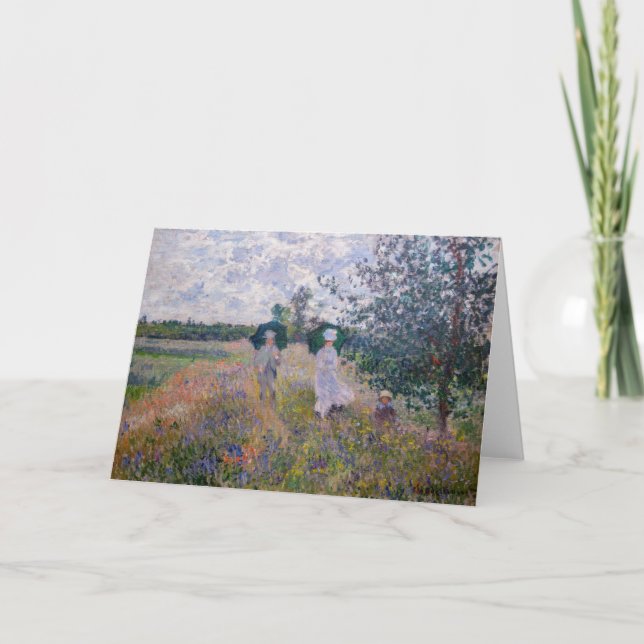 Claude Monet - Promenade near Argenteuil Thank You Card (Front)