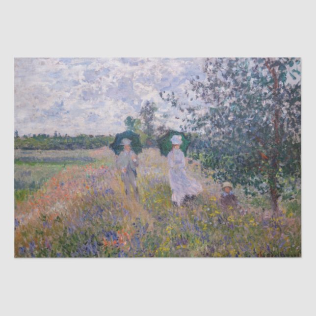 Claude Monet - Promenade near Argenteuil Tissue Paper (Front)