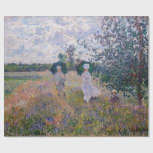 Claude Monet - Promenade near Argenteuil Wrapping Paper