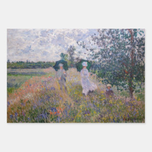 Claude Monet - Promenade near Argenteuil Wrapping Paper Sheet