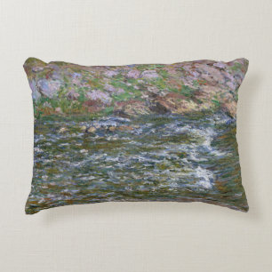 Claude Monet - Rapids on the Petite Creuse Decorative Cushion