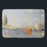 Claude Monet. Red Boats, Argenteuil Bath Mat<br><div class="desc">Claude Monet. Red Boats,  Argenteuil. Reproduction of famous works of art  images in the public domain.</div>