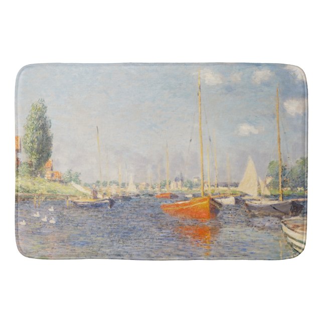 Claude Monet. Red Boats, Argenteuil Bath Mat (Front)