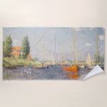 Claude Monet. Red Boats, Argenteuil Beach Towel<br><div class="desc">Claude Monet. Red Boats,  Argenteuil. Reproduction of famous works of art  images in the public domain.</div>