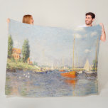 Claude Monet. Red Boats, Argenteuil Fleece Blanket<br><div class="desc">Claude Monet. Red Boats,  Argenteuil. Reproduction of famous works of art  images in the public domain.</div>