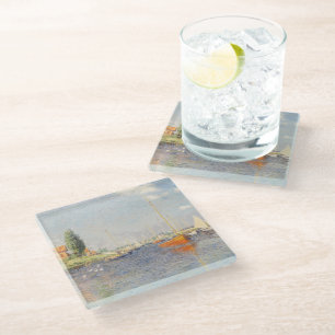 Claude Monet. Red Boats, Argenteuil Glass Coaster